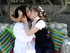 Horny female succubus fucks hard sex lesbian schoolgirls