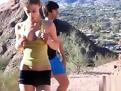 Petite cutie girl Kristen goes for a jog and flash lesson 9 hidden massage lesbian massage and pussy in the wild