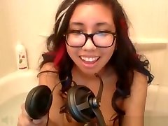 Asian teen plays with her pussy in a cute asian pov handjob