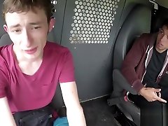 Backseat bondage for lost twink before ass fucking