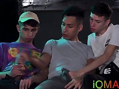 Twinky latinos blow cocks and fuck asses raw in a threeway