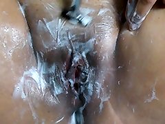 Smoking fucking my fat wife shaves her beautiful wet pussy