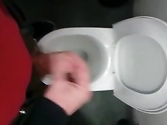 work jerk off in toilet