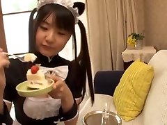 Maid Tsubomi Licks Cream Off A Dick In A POV Blowjob