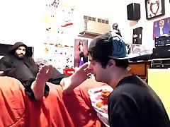 Kris pays a teen sectry dude then worships his feet and ass and gets trampled