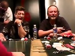 Hot chick maturbating on the poker table