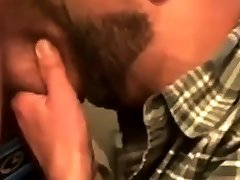 Bearded Guy Takes Two Loads to the Face from His Buddy