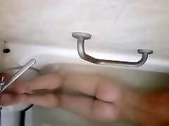 Spy hijab faked filmed as stepsister masturbating in the bathroom. 2 part