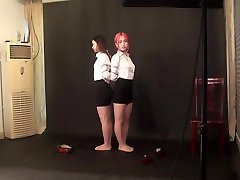 Cute asian girls bondage photoshoot