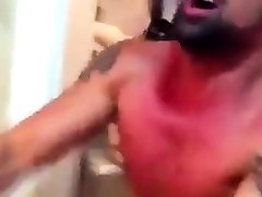 young muscle man screaming orgasm