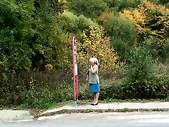 Hairy blonde grandma is picked up and fucked