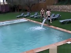 European twinkies butt banging after taking a swim