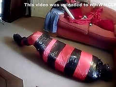 anti romans sax tight in pallet wrap escape challenge 3 with doxy feet torture