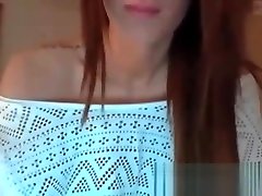 Hot brunette babe get naked on webcam