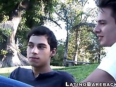 Hot bareback bangbros full move fuck with two cute Latino twinks