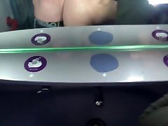 Real Public tiny iphone spy in the Train with Horny Petite Girl