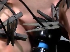 Sadistic sub gets pinched and spanked