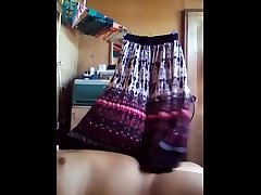 radiance of accordion pleated too small ass print skirt