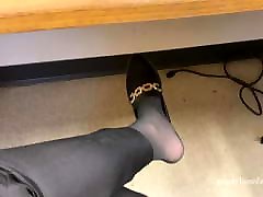 Pantyhose Foot Play in Public 2