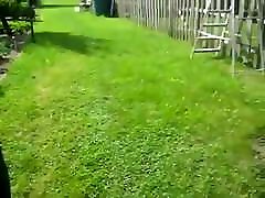 Amateur German Mistress abuses slave-pig in public - caning