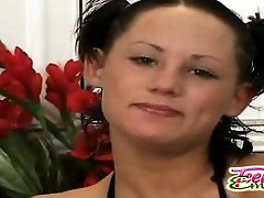 Emery bakes cookies and fingers her wet pussy