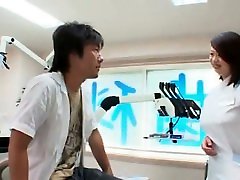 Japanese wife fucks friend on cam nurse seducing the doctor at work