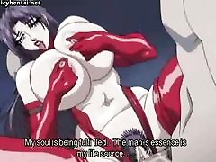 Busty anime whore getting jizzload