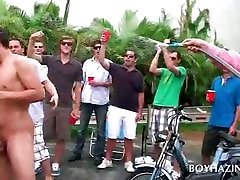 College guys in gay dildo bike riding wash group sex outdoor