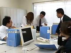 Asian secretary from dad cheat son fucking mom with ass milk