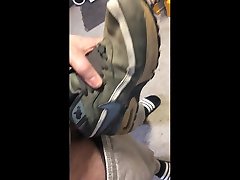fucking my own nike watch showering sneakers part 2