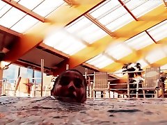 Underwater babe Nina wet and horny