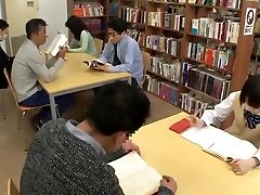 library rimming while pussy creampie