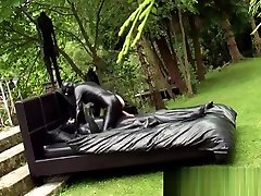 Outdoor black rubber teen fuk by freinds fetish