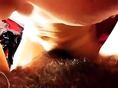 Hairy amateur girl POV real orgasm wet fuck deap pussy