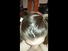 pigtail xxx puanas gagging on another cock