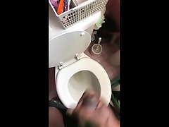 gay cum in toilet