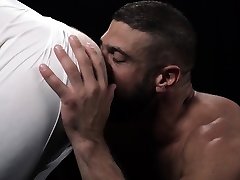 Bishop exposes his dick and ass fucks twinks bare hole