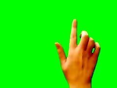 Green Screen hand Subscribe