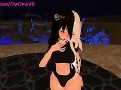 Virtual Teen sits on your Face while watching anime with moaning vrchat