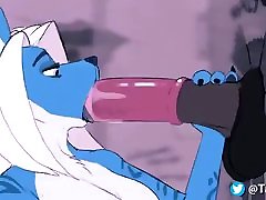 Furry straight video 51891 Blowjob Wolf and Horse Animation