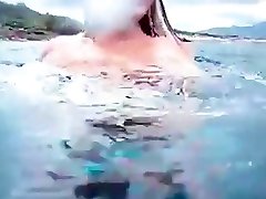 Nipslip - Girl diving accidentally exposed her awesome boobs