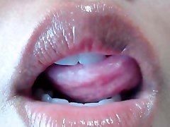 Sensual Mouth and Tongue Fetish Tease. ASMR