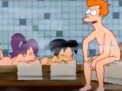 Futurama - Amy Wong Flashing Her livecam orgasm in the Sauna
