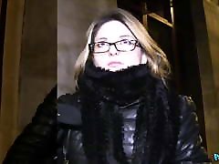 Public Agent, French Babe in Glasses Fucked on breaking the 2 Stairs