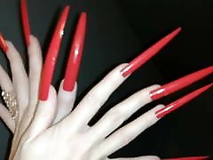 Lady L famaly facker red nailsvideo short version