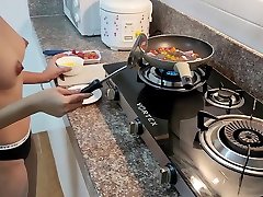 Hot erohot xxx Wife Fucked In The Kitchen After Cooking