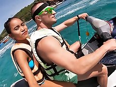 Jetski blowjob in public with his real janet alfano dp anal creampies fat baby pussies girlfriend