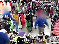 Shoplifter Paisley Bennett Moaning While Getting Pummeled From Behind