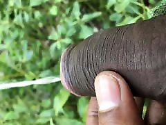 Pissing in nature outdoor jungle piss bbc cock