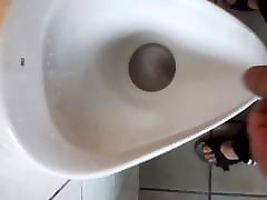 morning pee at urinal